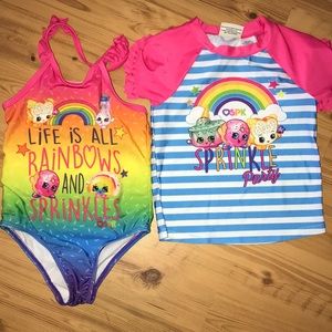Shopkins swimsuit 2 pieces